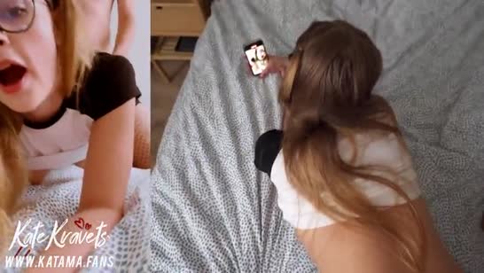 Жопастую девочку натягивают на кукан крупным планом 4